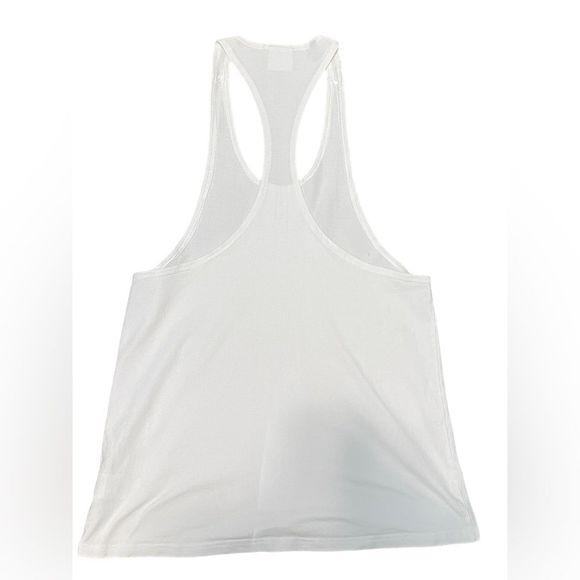 Gymshark Men’s Critical Stringer White Stretchy Muscle Tank S - Picture 3 of 12
